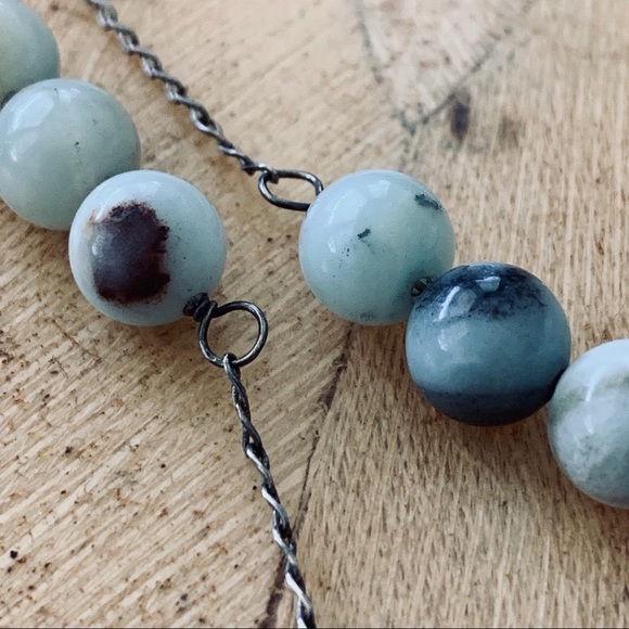 Artisan Natural Stone Beads and Sterling Silver Pendant Necklace - Picture 6 of 17